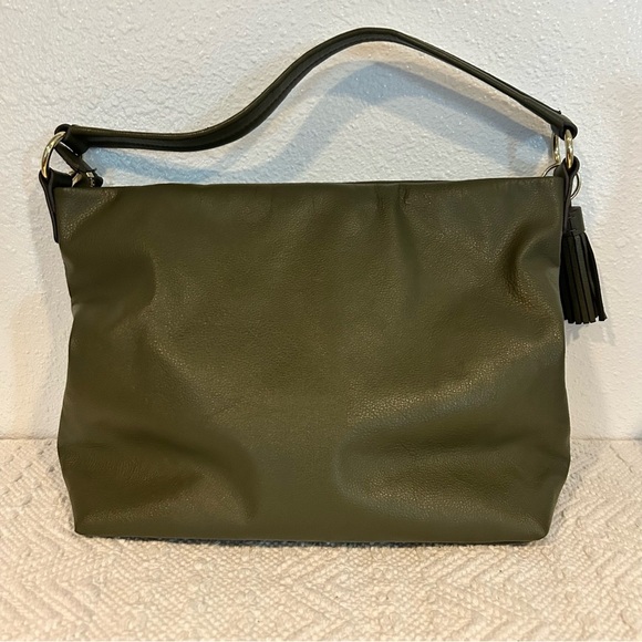 Anne Klein Green Hobo Bag with Elegant Hardware - Picture 3 of 4